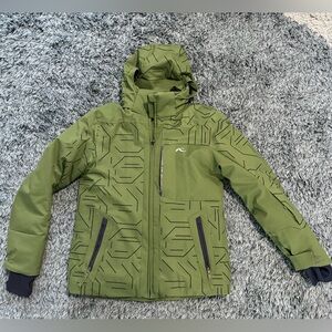 KJUS Boys FRX Insulated Ski Jacket - Size 152 (US 12) - Pesto/Atlanta Blue